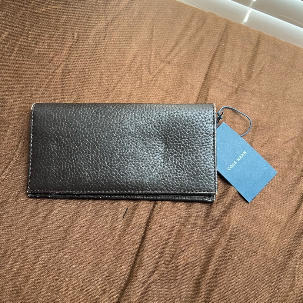 Cole Haan Long Wallet - Brown Leather, minor wear- overall good condition